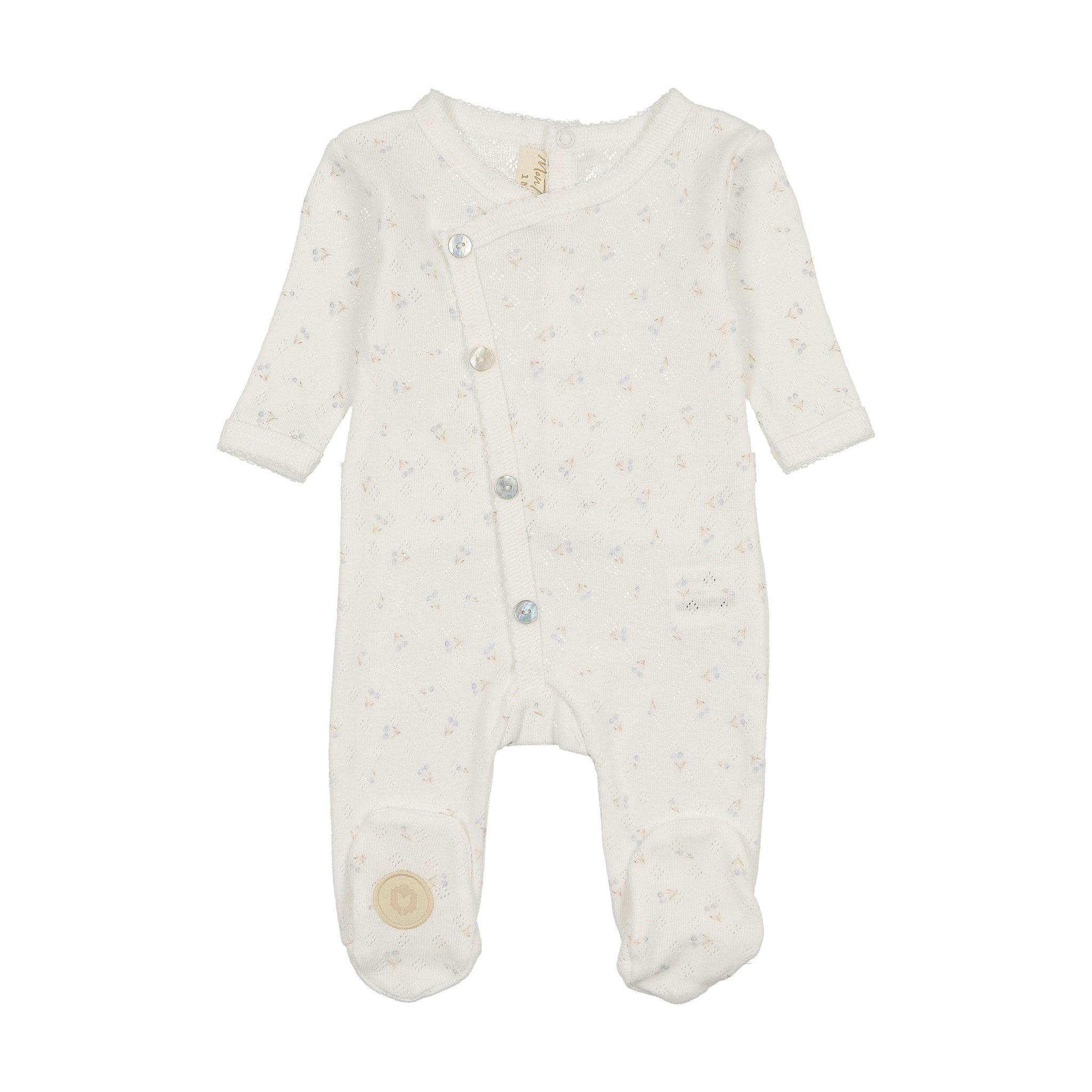 Spray of Berries Footie Ivory