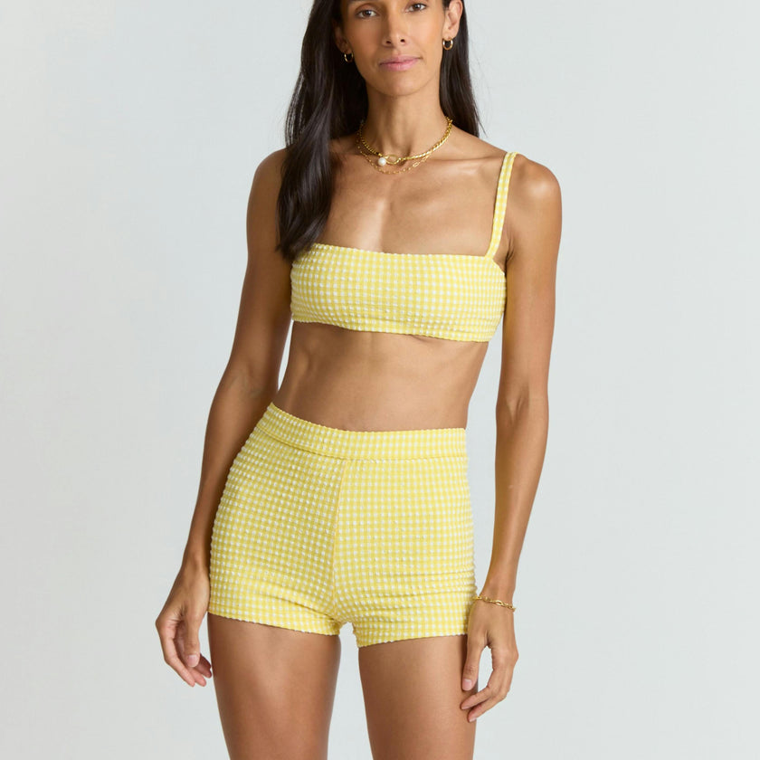 women's soleil gingham swim short