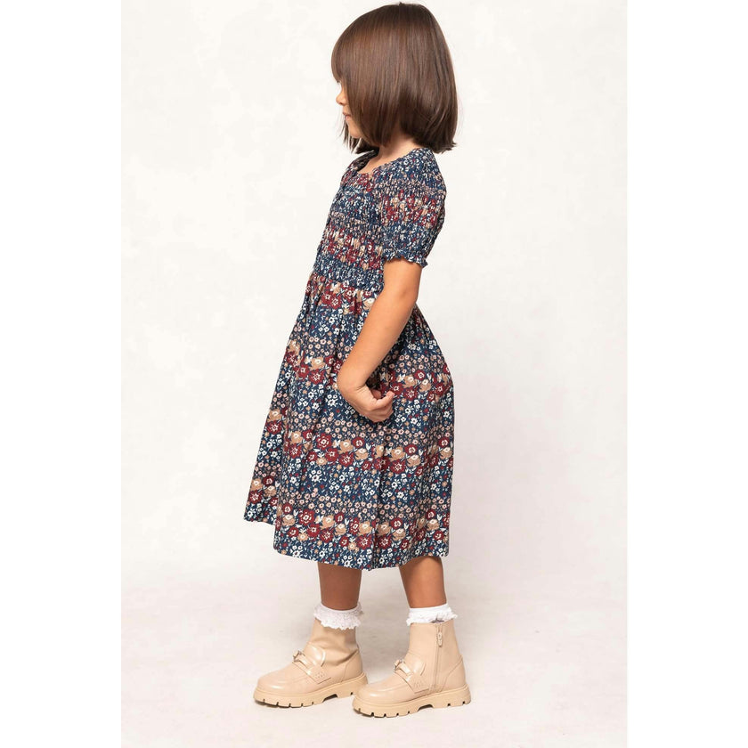 Mini Parker Dress in Dusk Floral Medley
