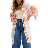 Lupe Edge To Edge Embroidered Kimono