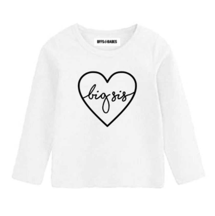 Big Sis Long Sleeve T-Shirt, White