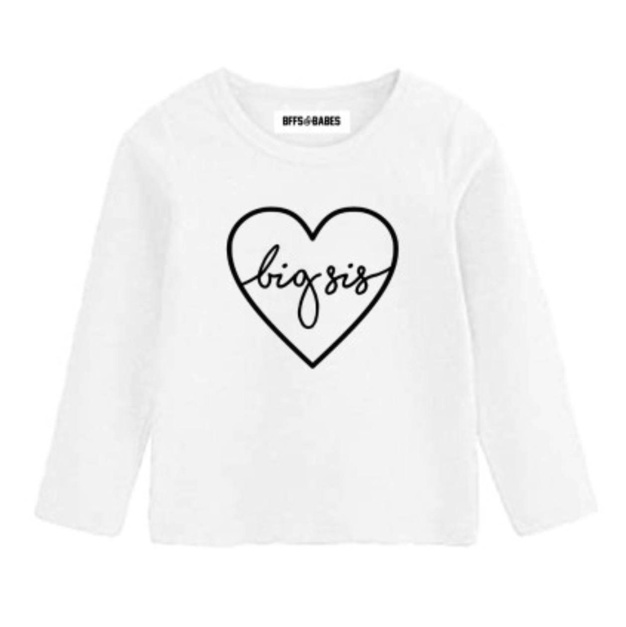 Big Sis Long Sleeve T-Shirt, White