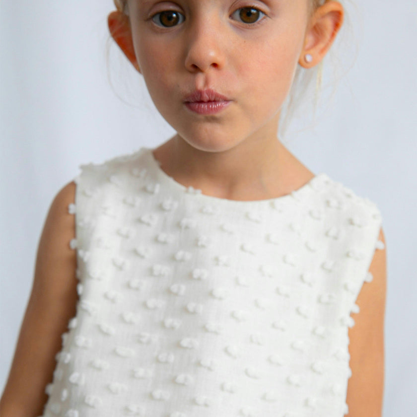 White Plumeti dress