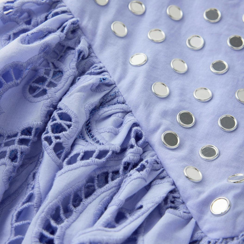 Luciana Embroidered Bubble Mini Skirt