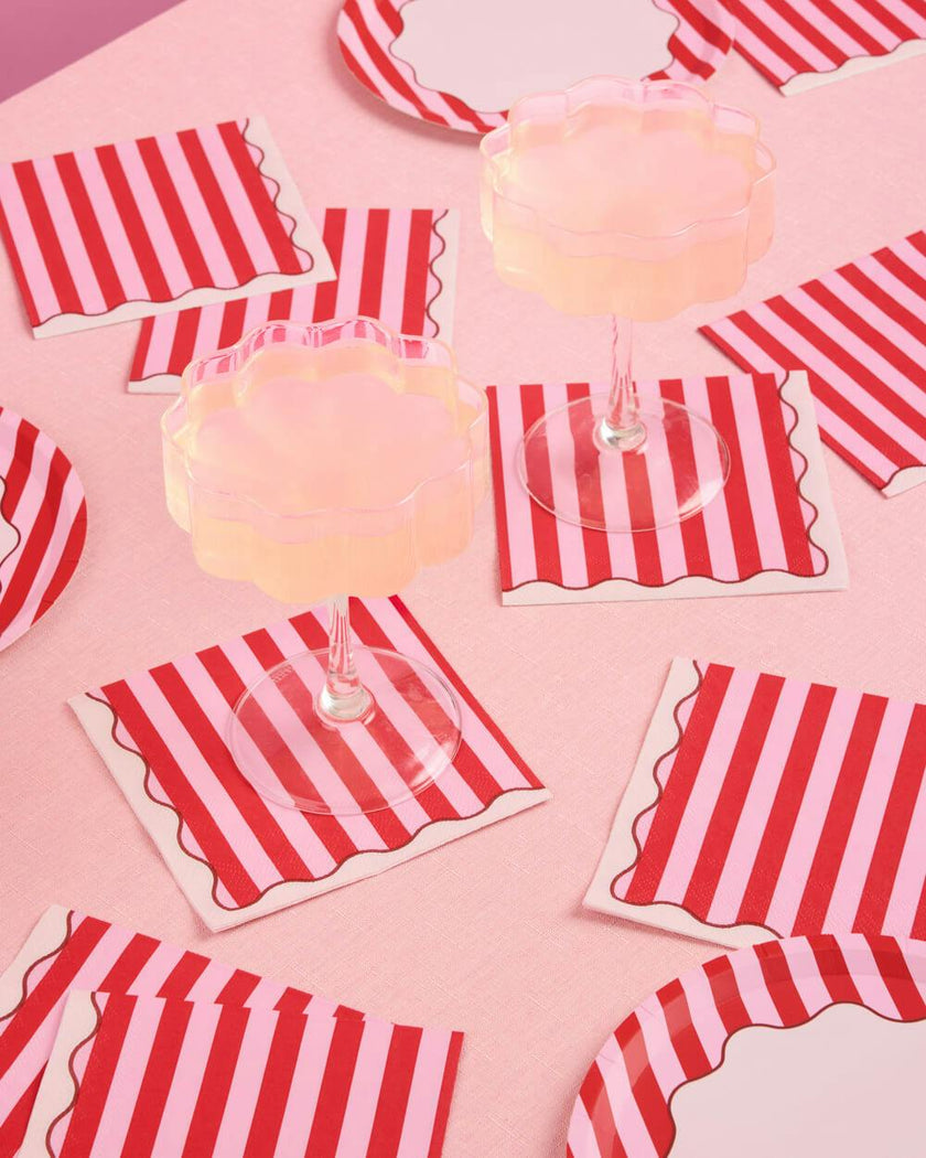 Candy Stripe Napkins - 25 paper napkins