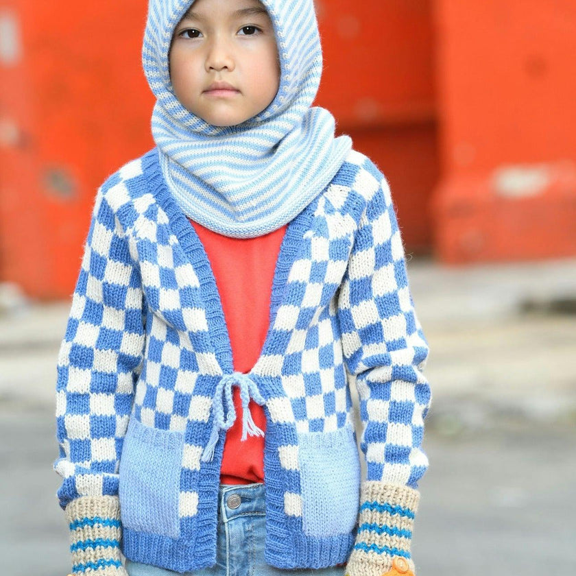Checked Cardigan