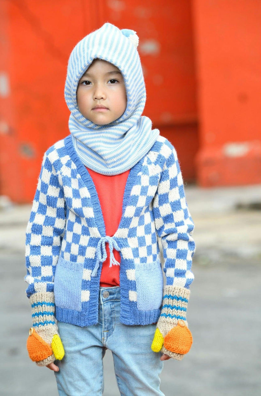 Checked Cardigan