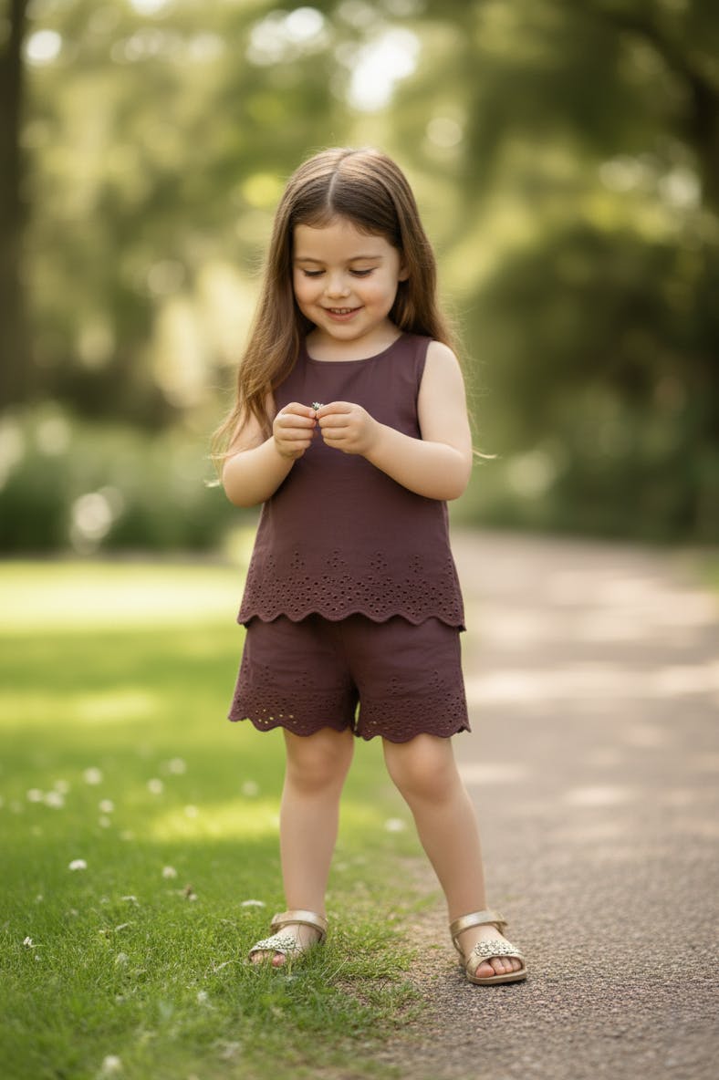 June Shorts and Top Set Brown