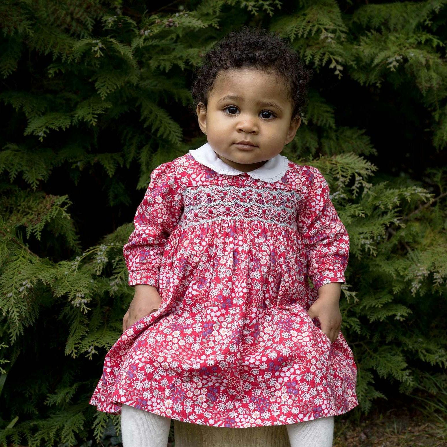 Bouquet Smocked Dress and Bloomers