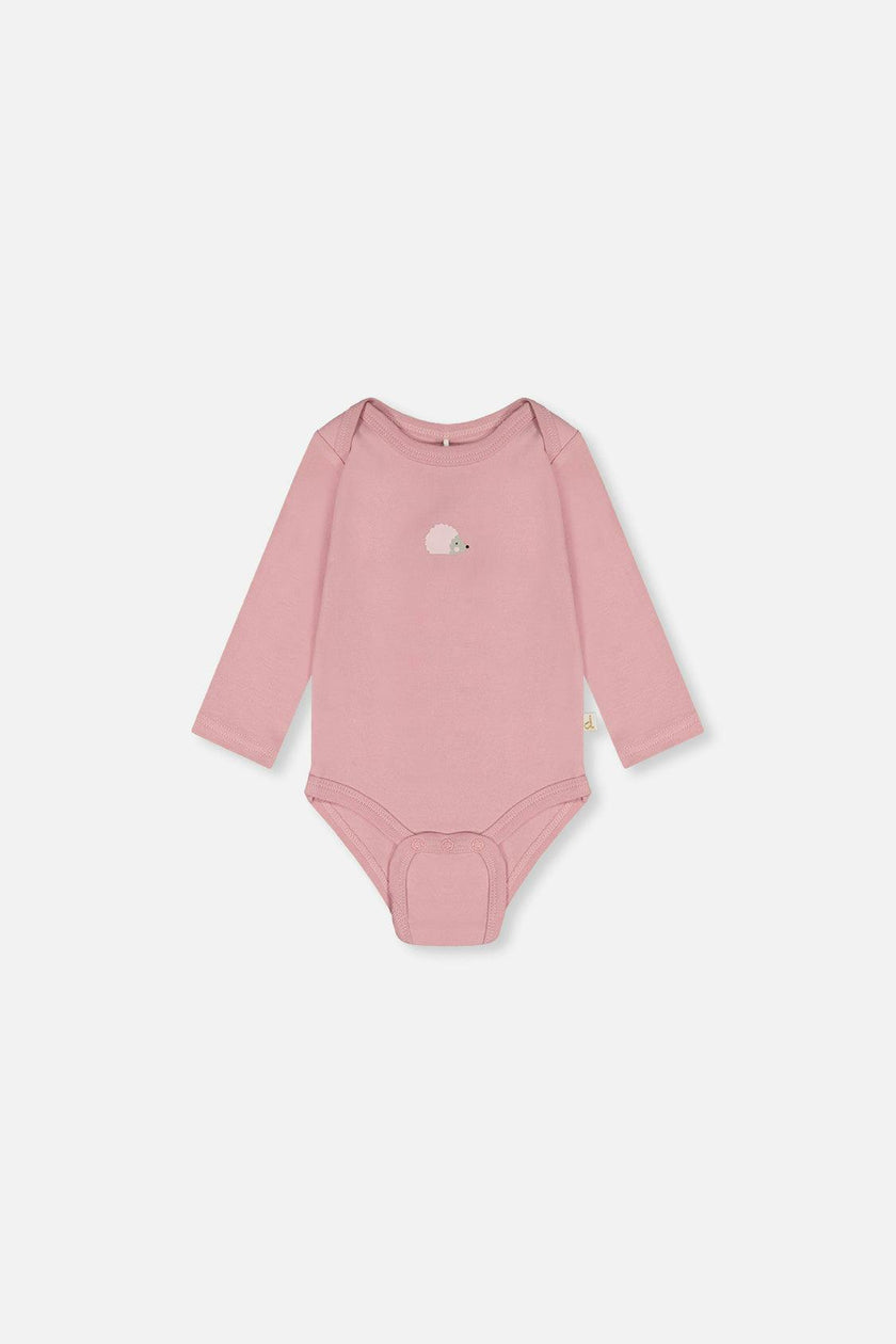 Three Pack Organic Cotton Onesie Purple Hedgehog Print