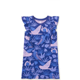 Sleeveless Ruffle A-Line Dress, Blue