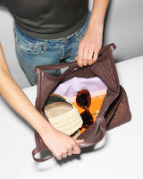 Brown Crochet Large Crochet Georgica Tote