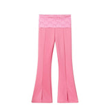 Tween Ponte Hoodie & Flare Leggings Set | Bubblegum Pink