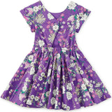 Button Back Skirted Dress, Purple