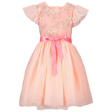 Shimmer Blossom Embroidered Dress