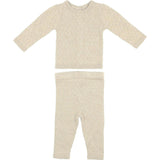 Argyle Fine Knit Long Sleeve Sweater & Pant 2-Piece Set.