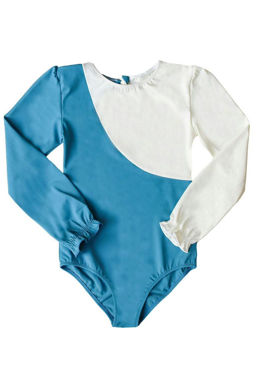 Jemima Surf Suit Sky Blue And Ivory
