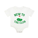 New To The Club Patch Short Sleeve Romper - White