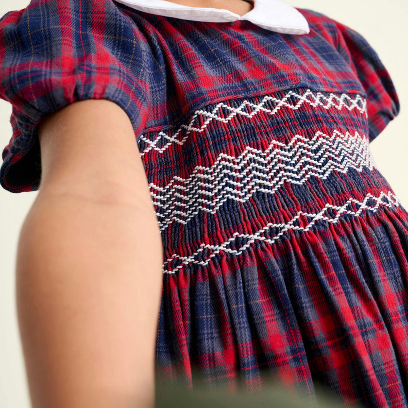 Smocked Girls Dress Kelly