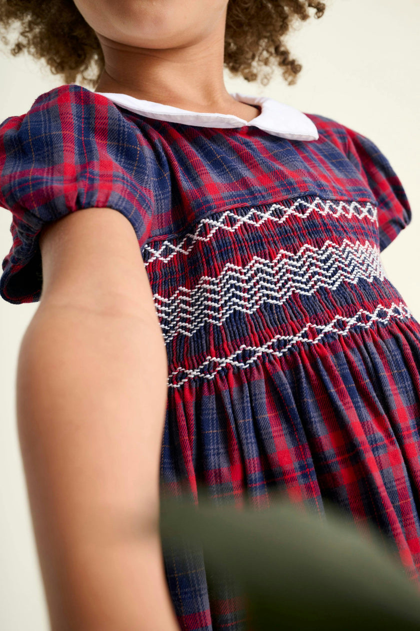 Smocked Girls Dress Kelly