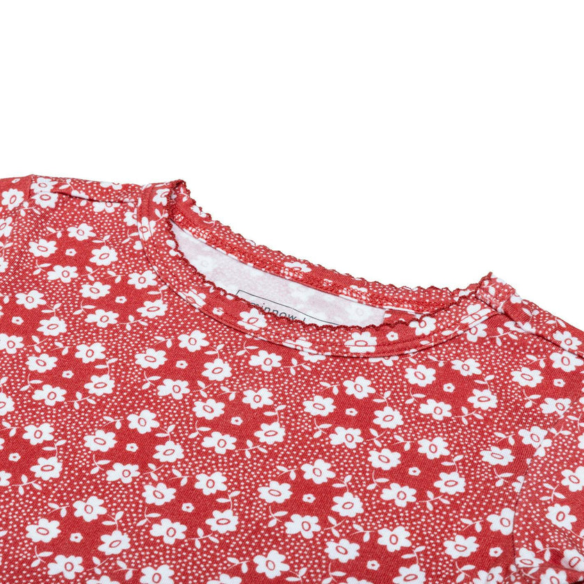 girls holiday bloom pima pajamas set