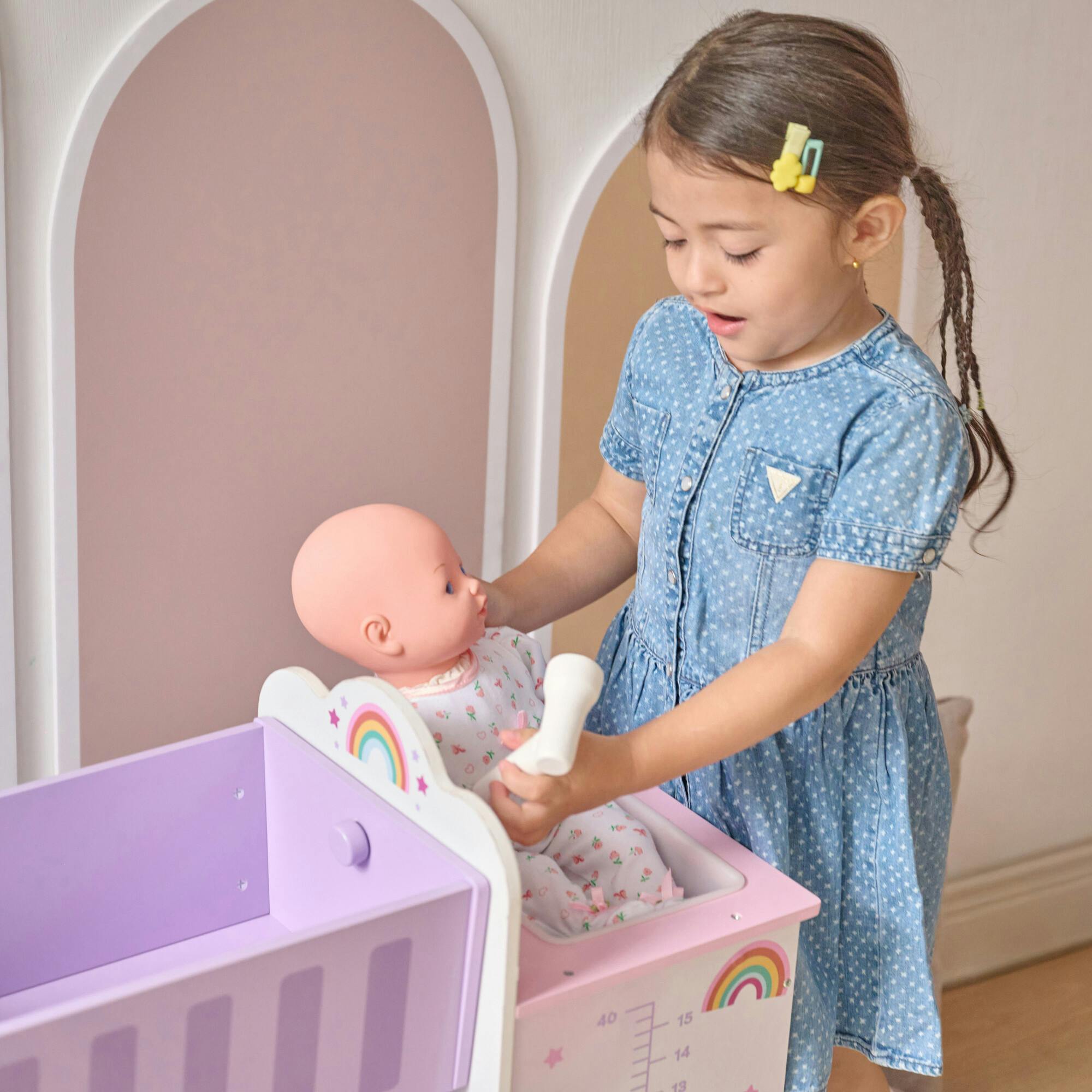 Olivia's Little World Wood Doll Nursery with Cradle
