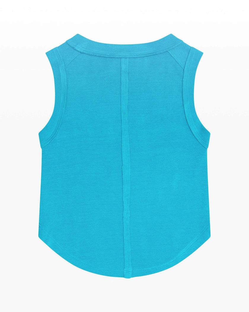 Ribbed Exposed Seam Tank Top