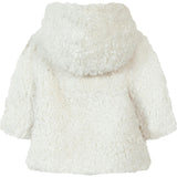TARTINE ET CHOCOLAT Faux Fur Hooded Baby Coat, White