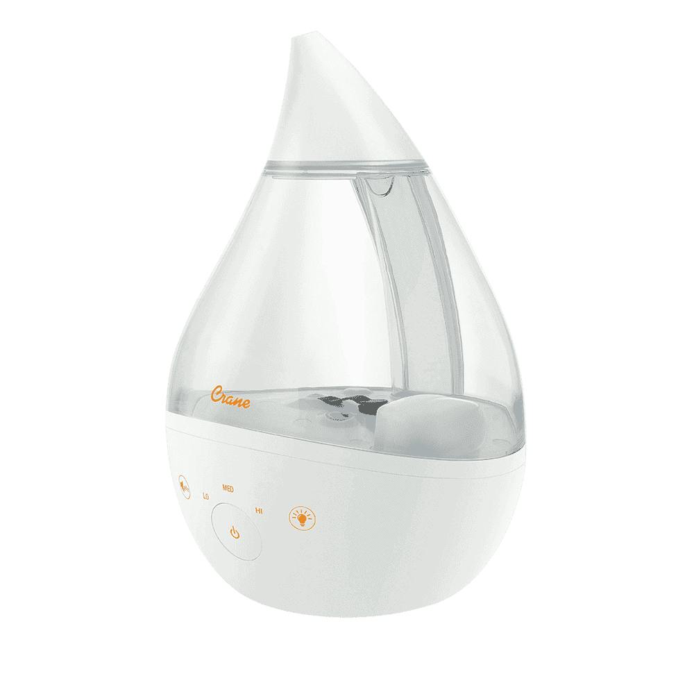 Crane 4-in-1 Top Fill Humidifier, 1 Gallon with Sound Machine, Night Light