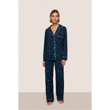 Gisele Printed TENCEL Modal Long PJ Set, Blue
