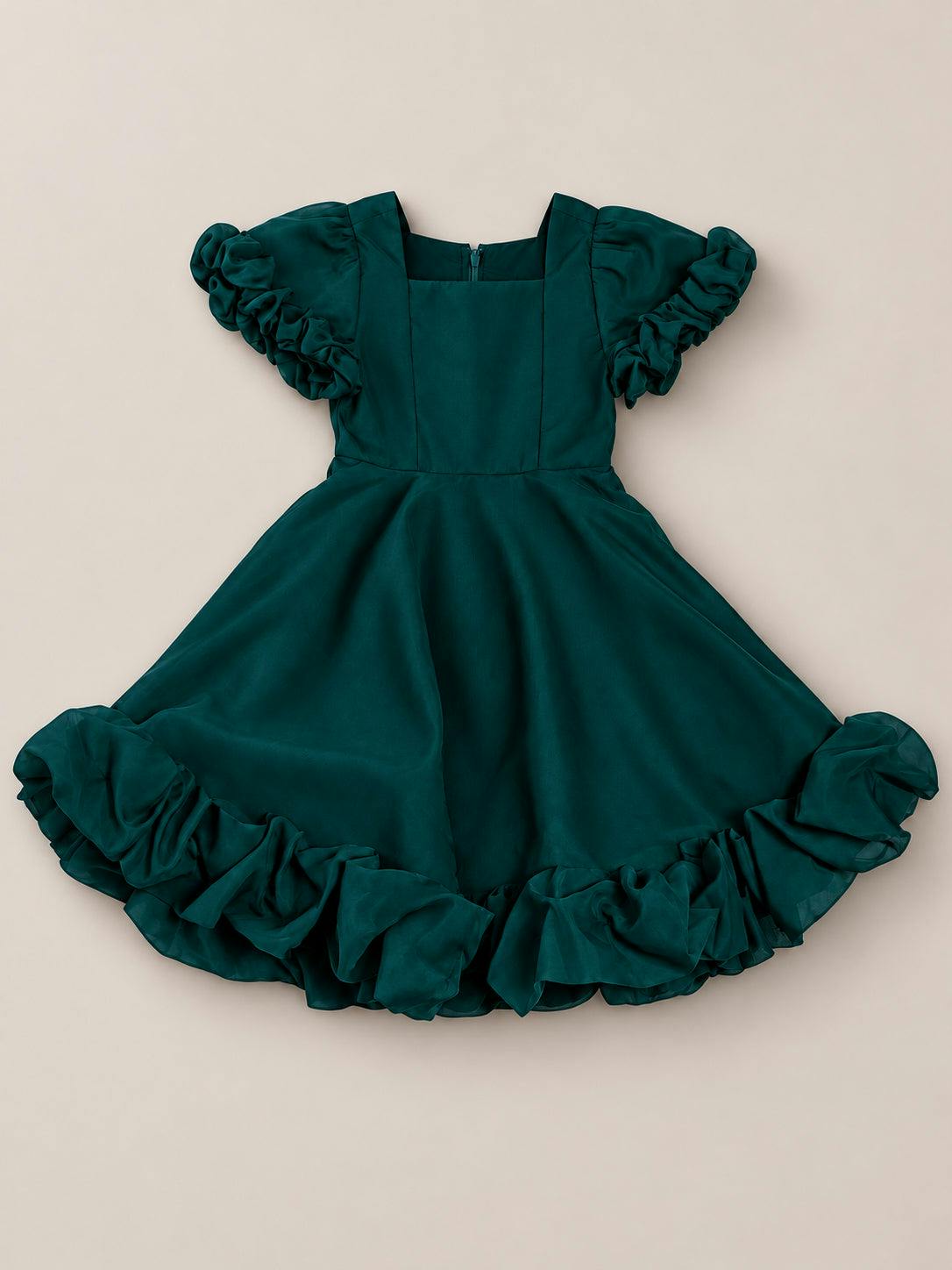 Mini Kendy Dress in Emerald