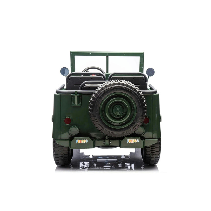 Military Willys 24V 3-Seater 4x4 Kids Ride-On Truck