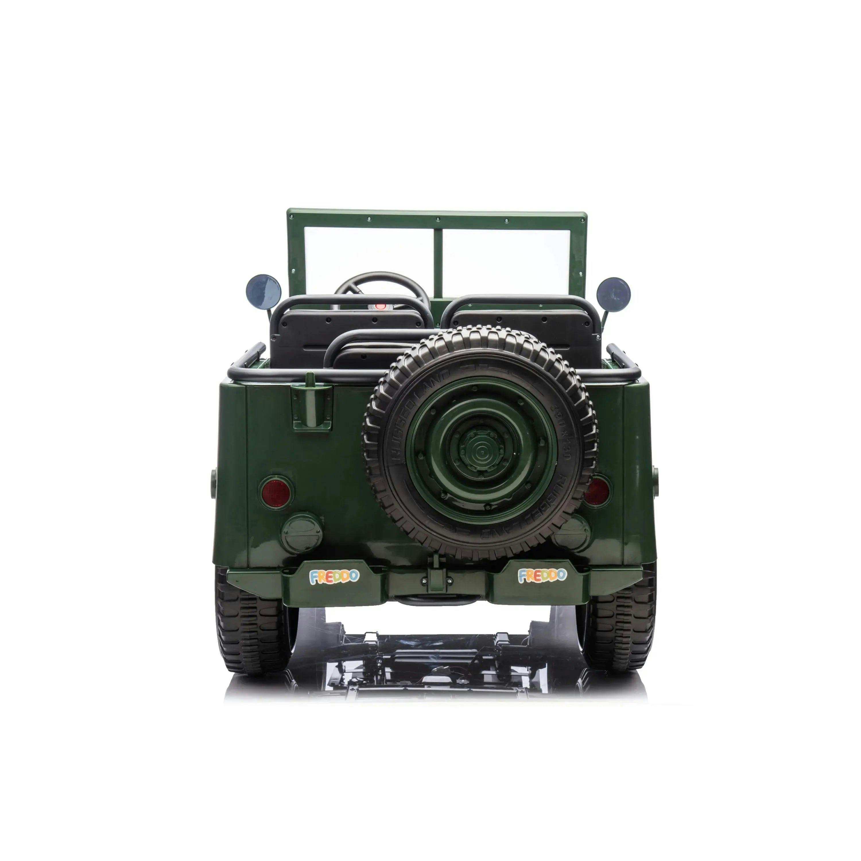 Military Willys 24V 3-Seater 4x4 Kids Ride-On Truck