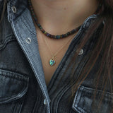 Abalone Heart Charm Necklace