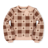 Organic Bow Detail Intarsia Sweater
