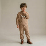 Organic Fleece Jogger Pants - Taupe