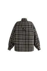 Gray Plaid Flannel Shirt