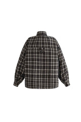 Gray Plaid Flannel Shirt