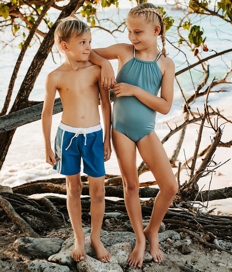 Frida One Piece Swimsuit Dusty Blue