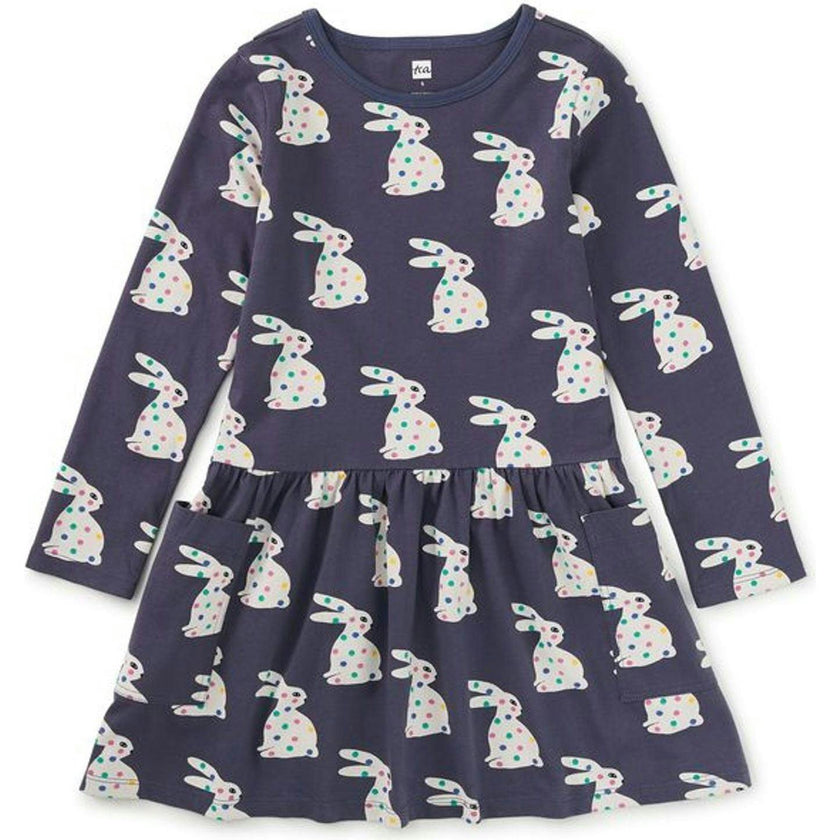 Long Sleeve Pocket Dress, Multi
