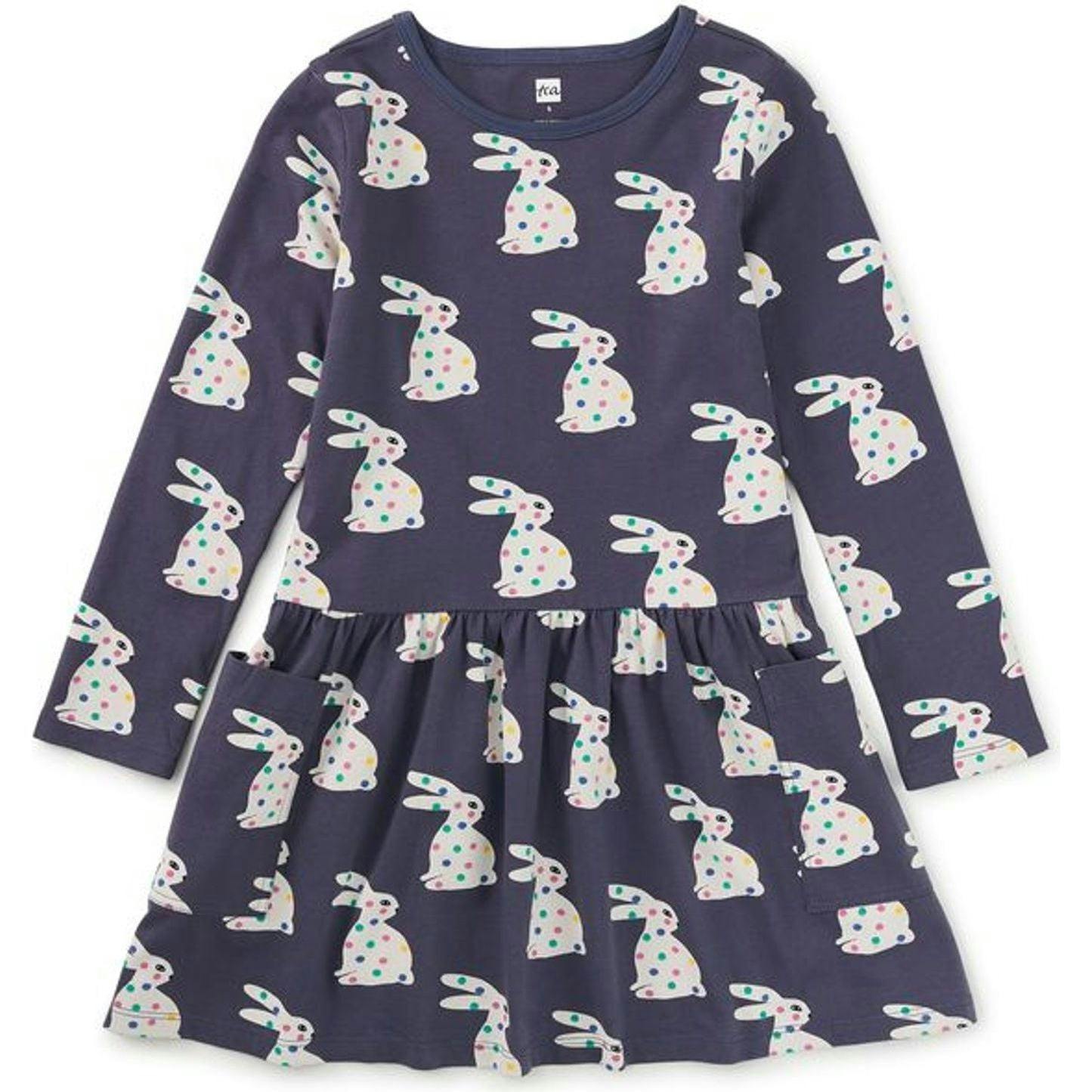 Long Sleeve Pocket Dress, Multi