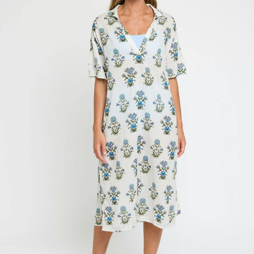 Tiffany Midi Caftan in Party on Prairie