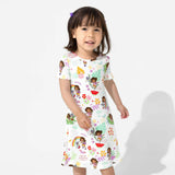 Dora: Tropical Dreams Bamboo Girls' Short Sleeve Dress