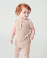 Sleeveless Henley - Fuzzy