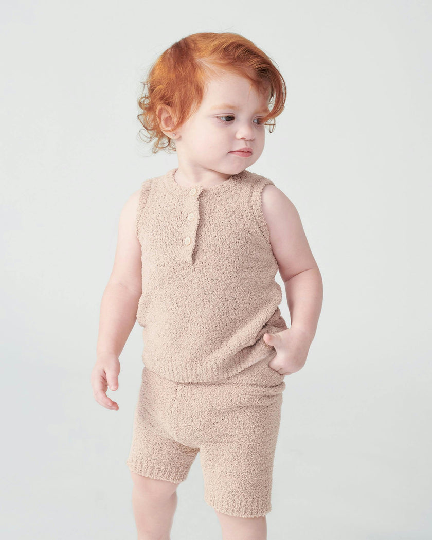Sleeveless Henley - Fuzzy