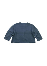 Navy Three Button Cardigan Sweater