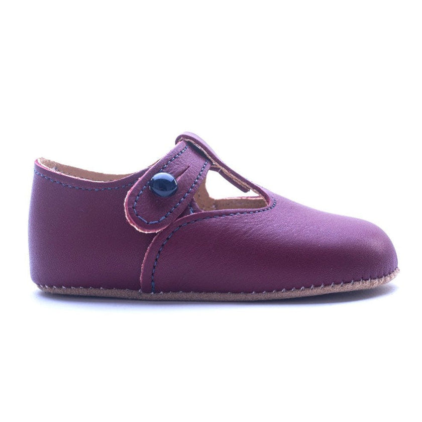 Alex British Pre-Walker Baby Shoes - Burgundy