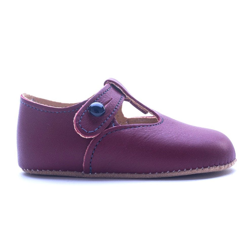 Alex British Pre-Walker Baby Shoes - Burgundy