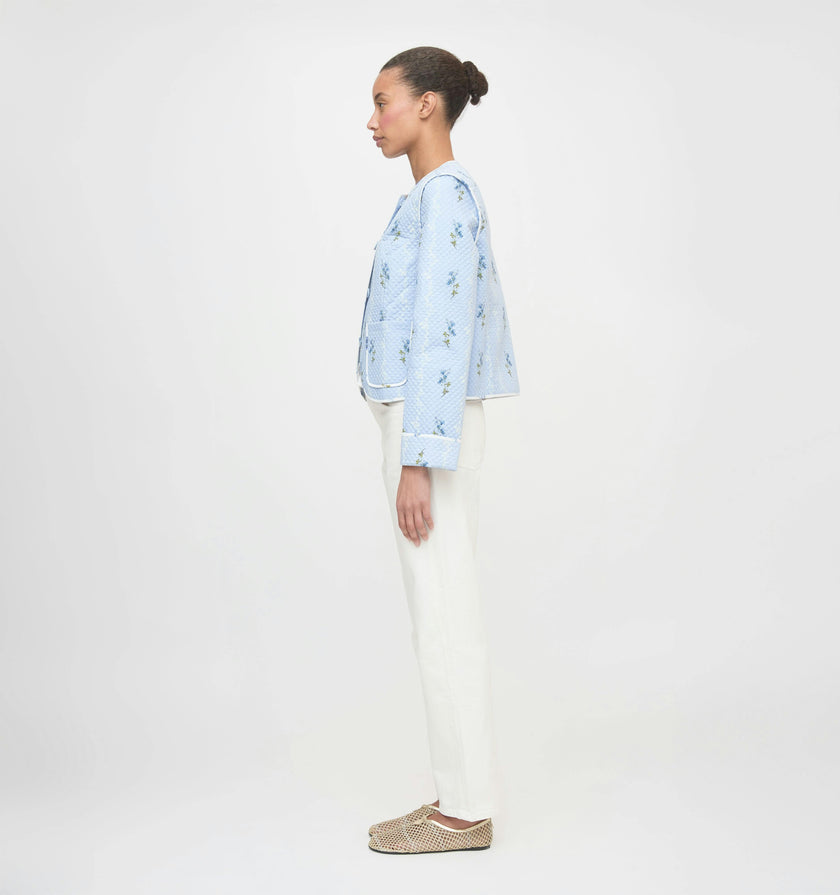 The Cropped Rowan Jacket - Bluebell Waltz