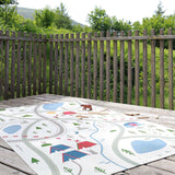 Flat Woven Graphic Print Rectangular Play Rug
